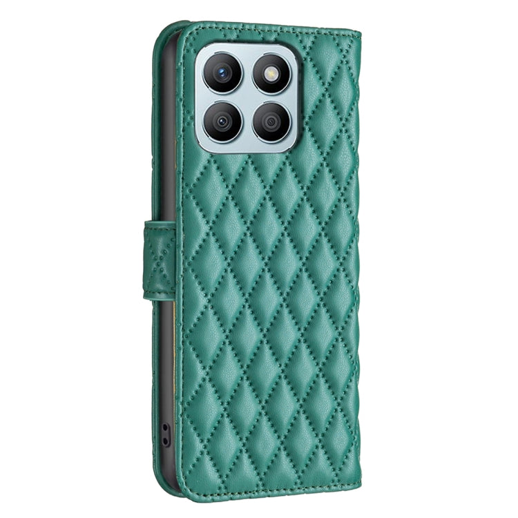 For Honor X8b Diamond Lattice Wallet Flip Leather Phone Case(Green)