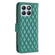 For Honor X8b Diamond Lattice Wallet Flip Leather Phone Case(Green)