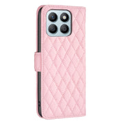 For Honor X8b Diamond Lattice Wallet Flip Leather Phone Case(Pink)