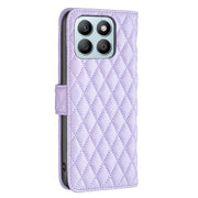 For Honor X8b Diamond Lattice Wallet Flip Leather Phone Case(Purple)