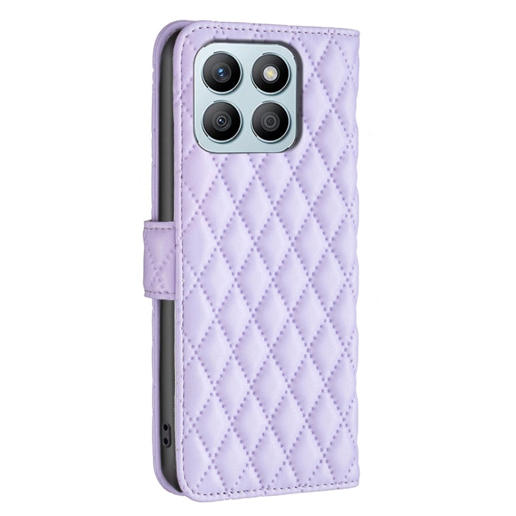 For Honor X8b Diamond Lattice Wallet Flip Leather Phone Case(Purple)