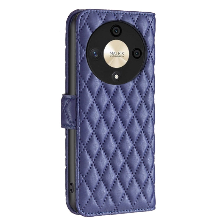 For Honor X9b/Magic6 Lite 5G Diamond Lattice Wallet Flip Leather Phone Case(Blue)
