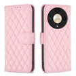 For Honor X9b/Magic6 Lite 5G Diamond Lattice Wallet Flip Leather Phone Case(Pink) - Honor Cases by PMC TechLife | Online Shopping South Africa | PMC TechLife | Buy Now Pay Later Mobicred