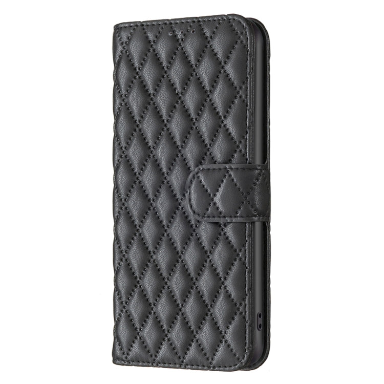 For Honor X9b/Magic6 Lite 5G Diamond Lattice Wallet Flip Leather Phone Case(Black)