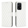 For Honor 200 Lite Global Diamond Lattice Wallet Flip Leather Phone Case(White) - Honor Cases by PMC TechLife | Online Shopping South Africa | PMC TechLife | Buy Now Pay Later Mobicred