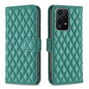 For Honor 200 Lite Global Diamond Lattice Wallet Flip Leather Phone Case(Green)