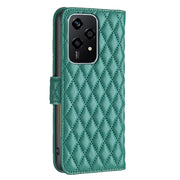 For Honor 200 Lite Global Diamond Lattice Wallet Flip Leather Phone Case(Green)