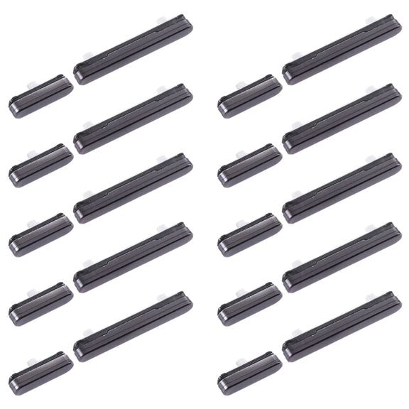 For Samsung Galaxy S22 5G SM-S901 10pcs Power Button + Volume Control Button(Black)