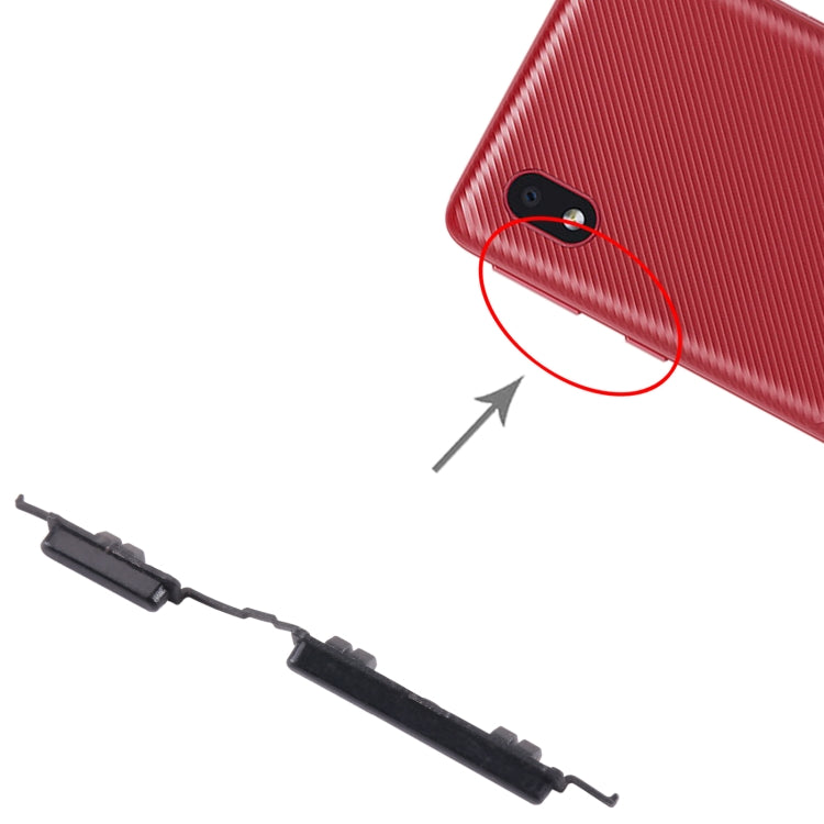 For Samsung Galaxy A01 Core SM-A013 10pcs Power Button + Volume Control Button(Black)