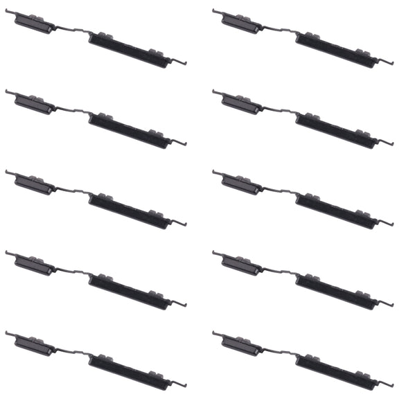For Samsung Galaxy M01 Core SM-M013 10pcs Power Button + Volume Control Button(Black)