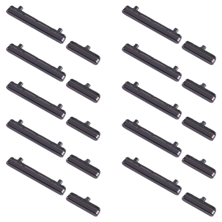 For Samsung Galaxy S22 Ultra 5G SM-S908 10pcs Power Button + Volume Control Button(Black)