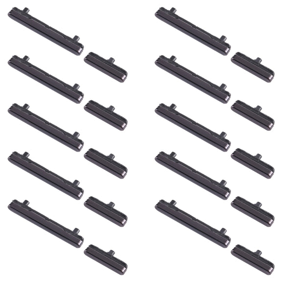 For Samsung Galaxy S22 Ultra 5G SM-S908 10pcs Power Button + Volume Control Button(Black)
