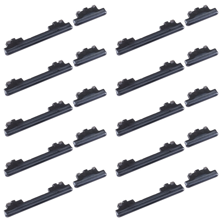 For Samsung Galaxy S20 FE SM-G780 10pcs Power Button + Volume Control Button(Black)