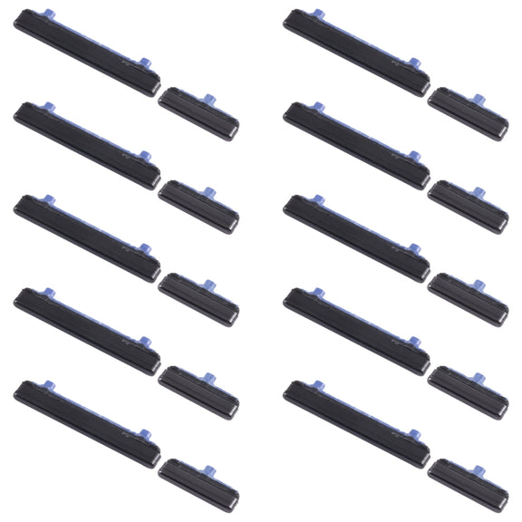 For Samsung Galaxy Note20 SM-N980 10pcs Power Button + Volume Control Button(Black)