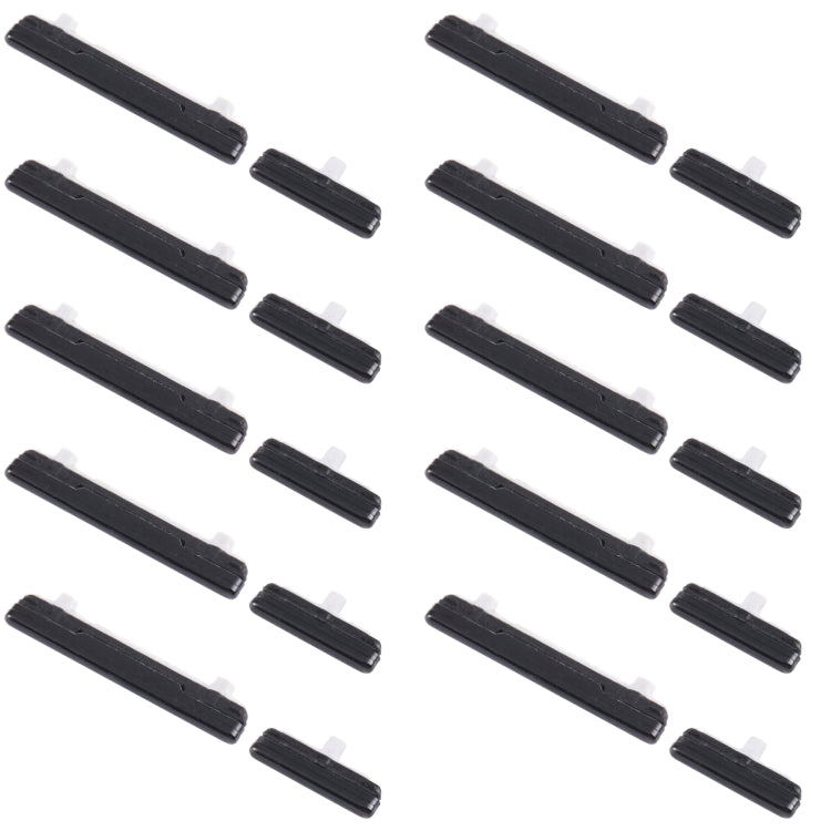 For Samsung Galaxy S21 Ultra 5G SM-G998 10pcs Power Button + Volume Control Button(Black)