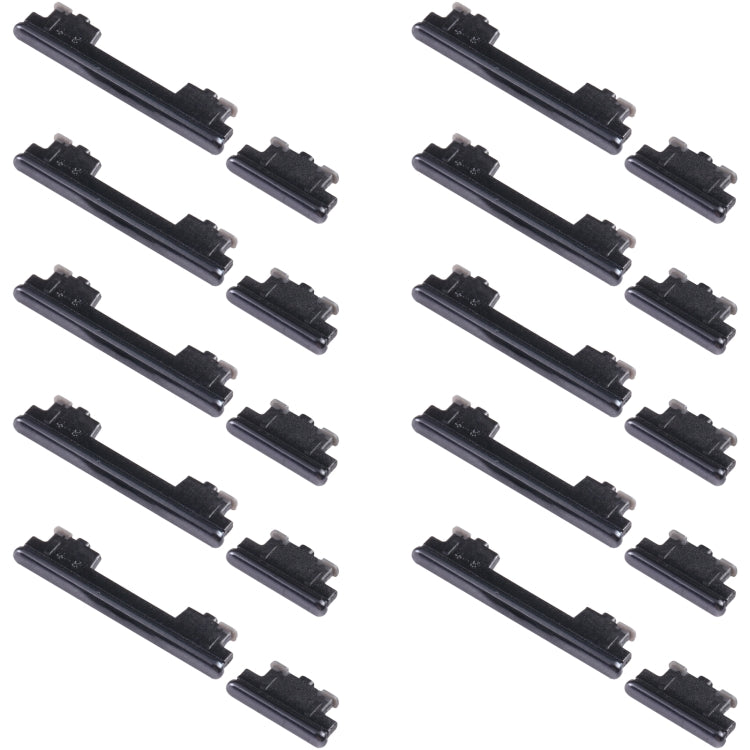 For Samsung Galaxy A52 4G SM-A525 10pcs Power Button + Volume Control Button(Black)