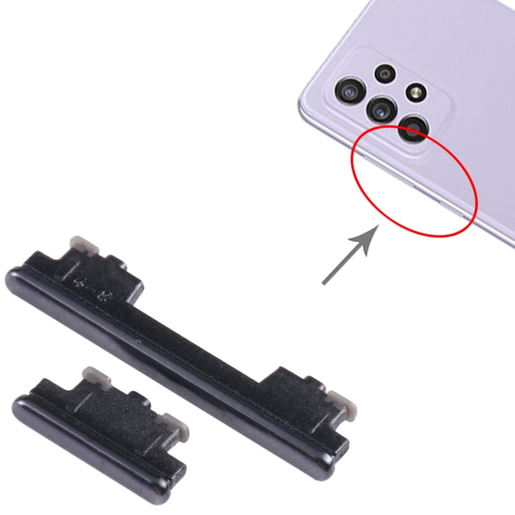 For Samsung Galaxy A72 4G SM-A725 10pcs Power Button + Volume Control Button(Black)