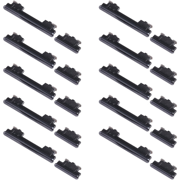 For Samsung Galaxy A72 4G SM-A725 10pcs Power Button + Volume Control Button(Black)