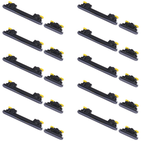 For Samsung Galaxy A73 5G SM-A736 10pcs Power Button + Volume Control Button(Black)