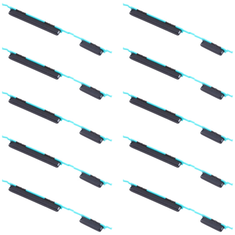 For Samsung Galaxy M31 SM-M315 10pcs Power Button + Volume Control Button(Black)