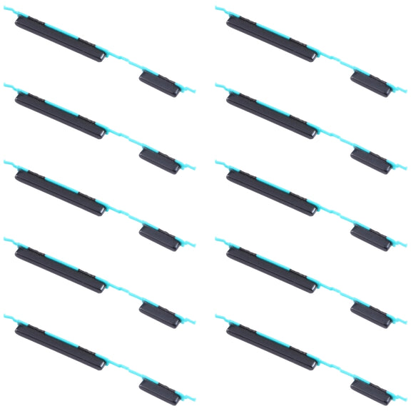 For Samsung Galaxy M31 SM-M315 10pcs Power Button + Volume Control Button(Black)