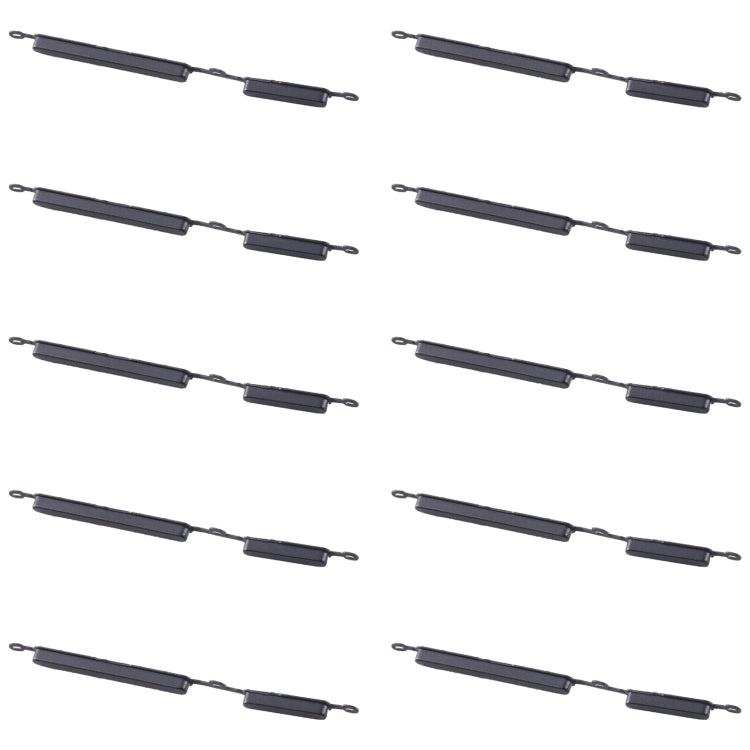 For Samsung Galaxy A02s SM-A025 10pcs Power Button + Volume Control Button(Black)