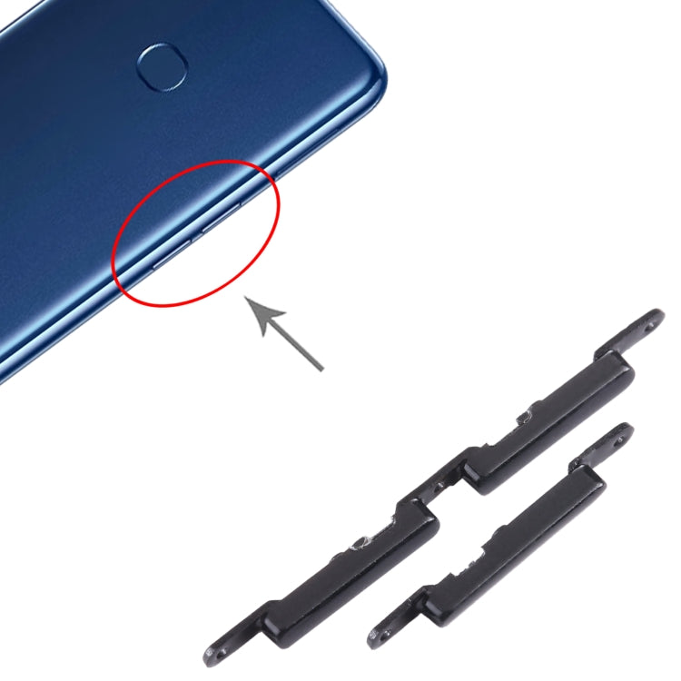 For Samsung Galaxy M10s SM-M107 10pcs Power Button + Volume Control Button(Black)