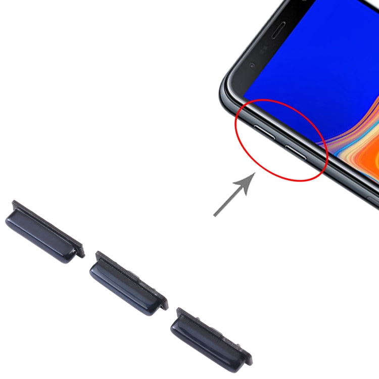 For Samsung Galaxy J4+ SM-J415 10pcs Power Button + Volume Control Button(Black)