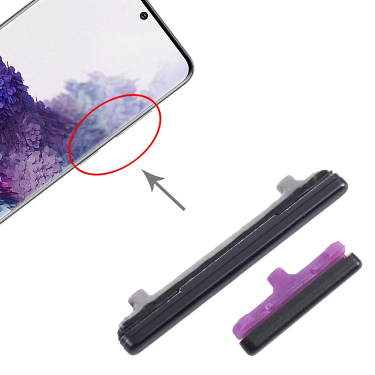 For Samsung Galaxy S20+ SM-G985 10pcs Power Button + Volume Control Button(Black)
