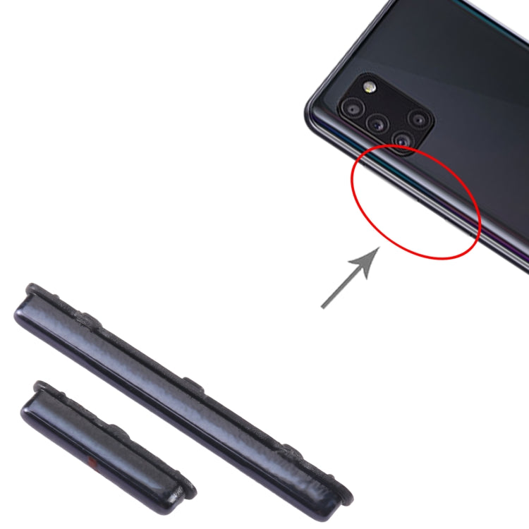 For Samsung Galaxy A41 SM-A415 10pcs Power Button + Volume Control Button(Black)