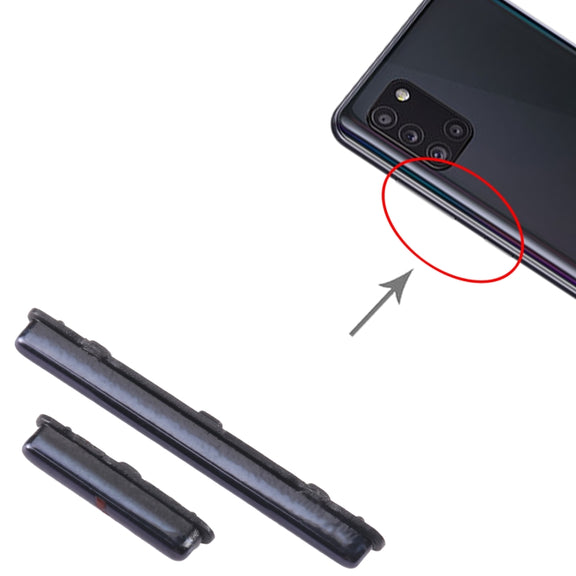 For Samsung Galaxy A41 SM-A415 10pcs Power Button + Volume Control Button(Black)