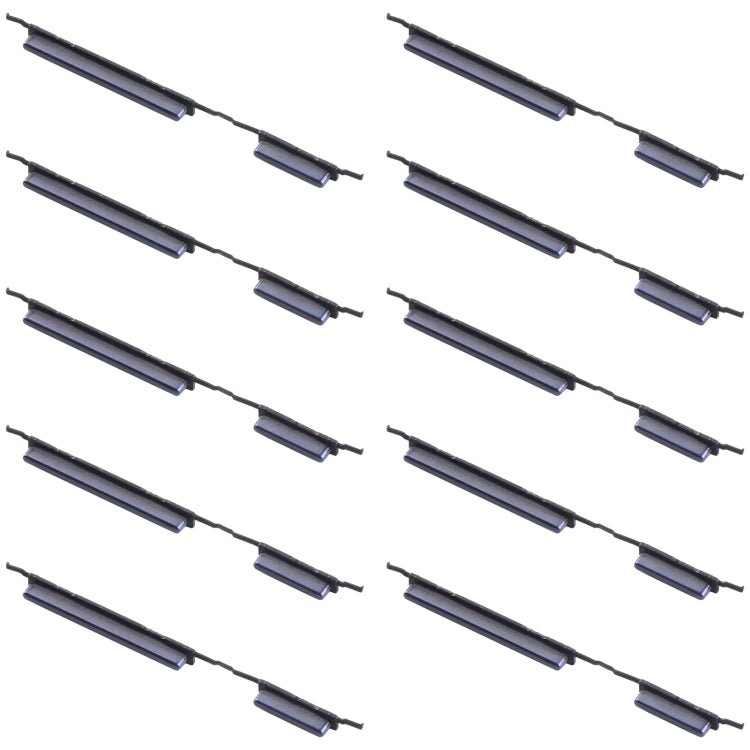 For Samsung Galaxy M10 SM-M105 10pcs Power Button + Volume Control Button(Black)