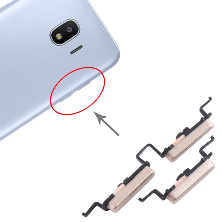 For Samsung Galaxy J4 SM-J400 10pcs Power Button + Volume Control Button(Gold)