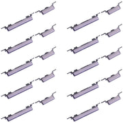 For Samsung Galaxy J2 2017 SM-J200 10pcs Power Button + Volume Control Button(Purple)