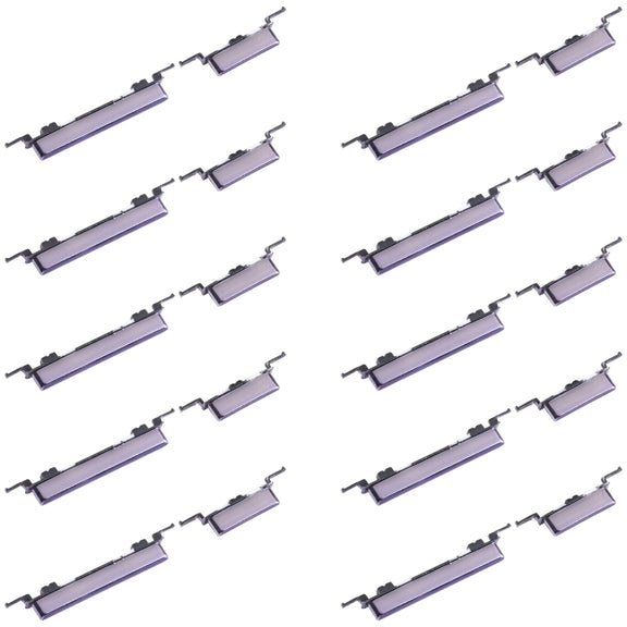 For Samsung Galaxy J2 2017 SM-J200 10pcs Power Button + Volume Control Button(Purple)