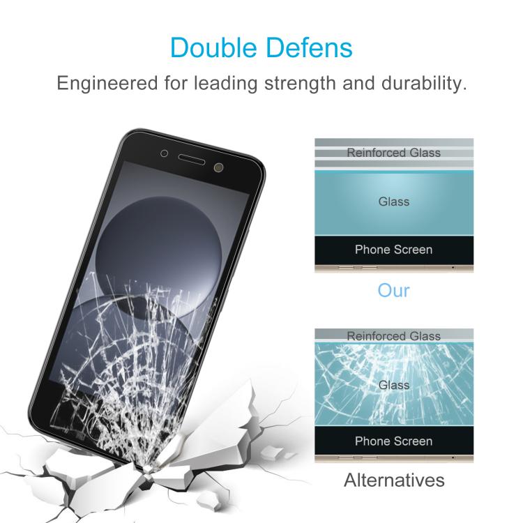 For itel A20 10pcs 0.26mm 9H 2.5D Tempered Glass Film