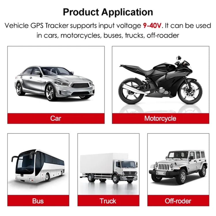 4G AU Version 9V-30V 3Pin GPS Positioning Tracker Mini Water-resistant Vehicle Tracking System