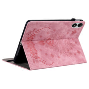 For Xiaomi Redmi Pad Pro 12.1 Butterfly Rose Embossed Leather Tablet Case(Pink)