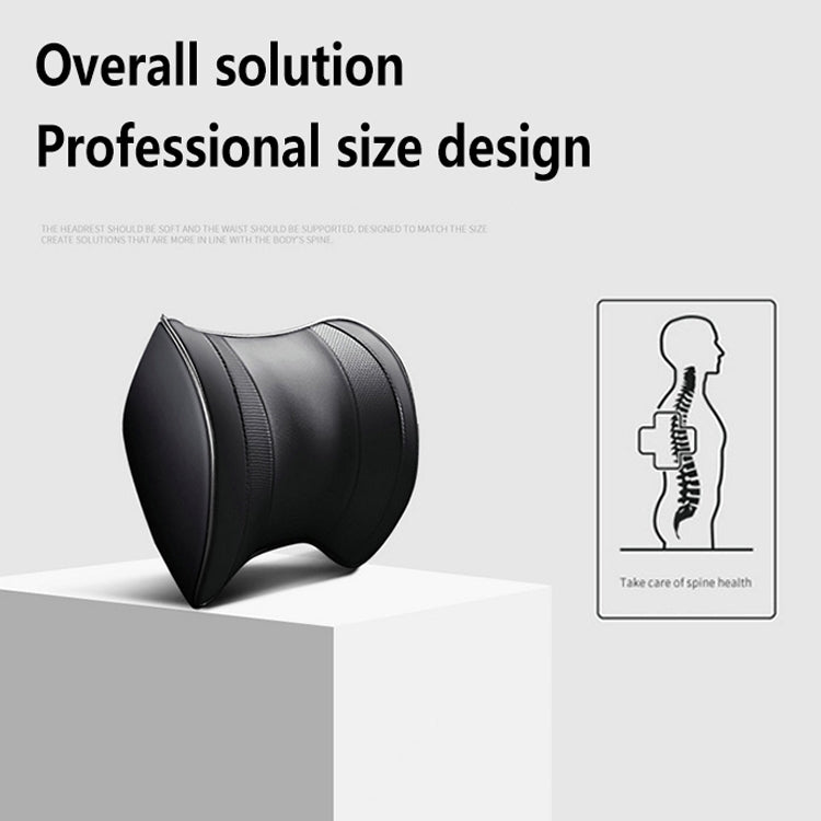 Car Headrest Cushion Car Seat Pillows Neck Protectors Memory Cotton Pillow(Black)