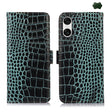 For Sony Xperia 10 VI Crocodile Top Layer Cowhide Leather Phone Case(Green) - Sony Cases by PMC TechLife | Online Shopping South Africa | PMC TechLife | Buy Now Pay Later Mobicred