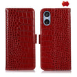 For Sony Xperia 5 VI Crocodile Top Layer Cowhide Leather Phone Case(Red) - Sony Cases by PMC TechLife | Online Shopping South Africa | PMC TechLife | Buy Now Pay Later Mobicred
