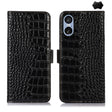 For Sony Xperia 5 VI Crocodile Top Layer Cowhide Leather Phone Case(Black) - Sony Cases by PMC TechLife | Online Shopping South Africa | PMC TechLife | Buy Now Pay Later Mobicred