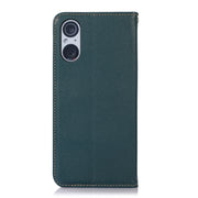 For Sony Xperia 5 V KHAZNEH Nappa Top Layer Cowhide Leather Phone Case(Green)