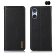 For Sony Xperia 5 V KHAZNEH Nappa Top Layer Cowhide Leather Phone Case(Black) - Sony Cases by PMC TechLife | Online Shopping South Africa | PMC TechLife | Buy Now Pay Later Mobicred