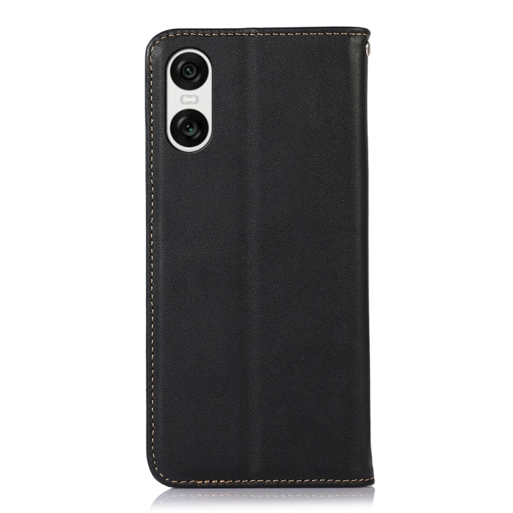 For Sony Xperia 10 VI KHAZNEH Nappa Top Layer Cowhide Leather Phone Case(Black)