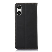 For Sony Xperia 10 VI KHAZNEH Nappa Top Layer Cowhide Leather Phone Case(Black)