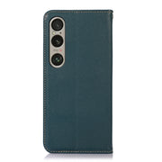 For Sony Xperia 1 VI KHAZNEH Nappa Top Layer Cowhide Leather Phone Case(Green)
