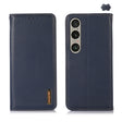 For Sony Xperia 1 VI KHAZNEH Nappa Top Layer Cowhide Leather Phone Case(Blue) - Sony Cases by PMC TechLife | Online Shopping South Africa | PMC TechLife | Buy Now Pay Later Mobicred