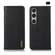 For Sony Xperia 1 VI KHAZNEH Nappa Top Layer Cowhide Leather Phone Case(Black)