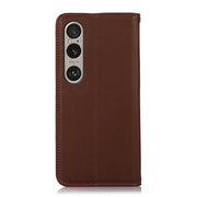 For Sony Xperia 1 VI KHAZNEH Nappa Top Layer Cowhide Leather Phone Case(Brown)